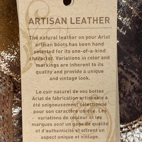 COPY - Ariat Leather Circuit Cruz Brushed Silver Bootie - Picture 7 of 12